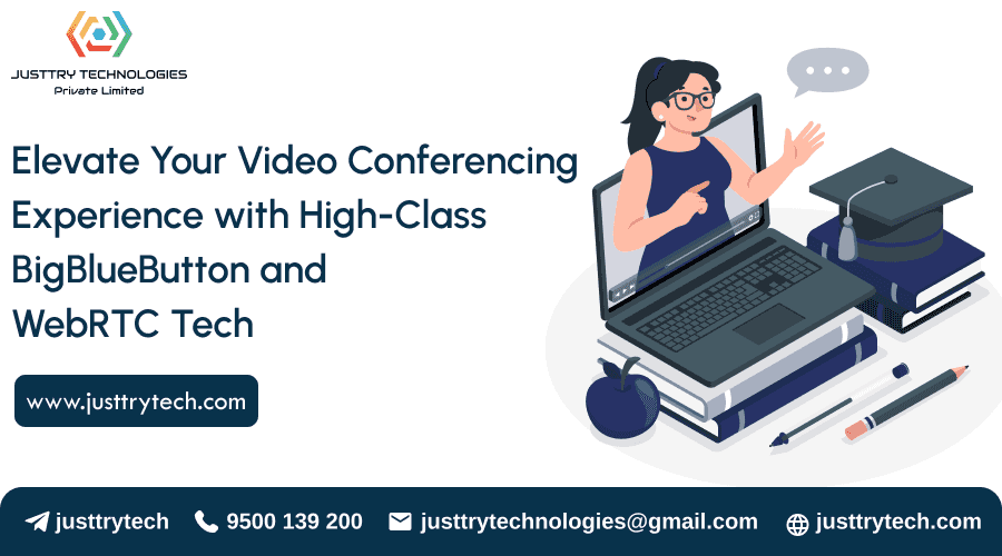 Video conference with bigblue button webrtc